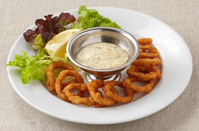 Calamari rings, dip